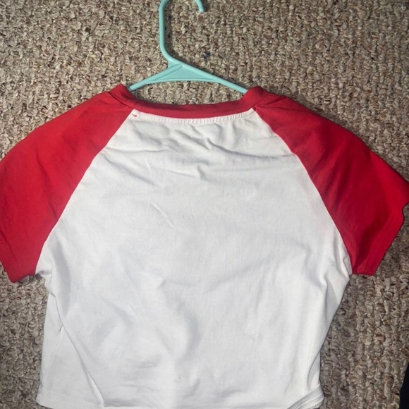 Angel red and white crop top - Picture 2 of 2